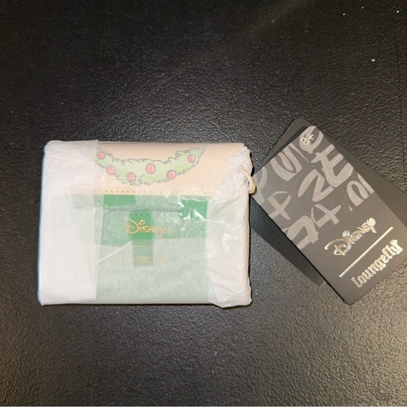 Loungefly Snap Wallet BABY MICKEY & FRIENDS Christmas Tree Green Minnie NWT - Picture 2 of 7